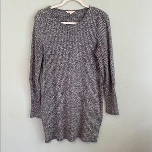 Madewell Women’s Heather Gray Knit Long Sleeve Dress Size Large